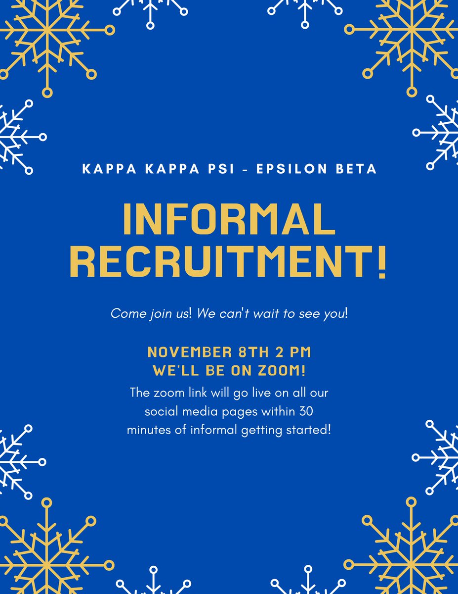 EpsilonBeta67's tweet photo. Okay everyone! It’s that time! Informal recruitment is live!! We can’t wait to hang out with you all, so come join the zoom!

https://t.co/AZHkn5sYoF https://t.co/paVYSFT0vI