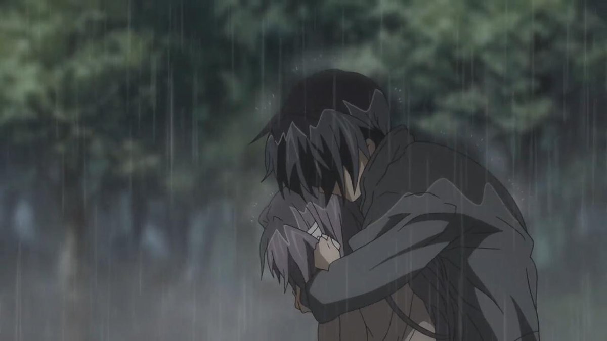 There is always this cloud that surrounds Kyou when her emotions come out, it makes the tone heavier and the screen becomes filled with a grey color that makes the characters at their most vulnerable state.