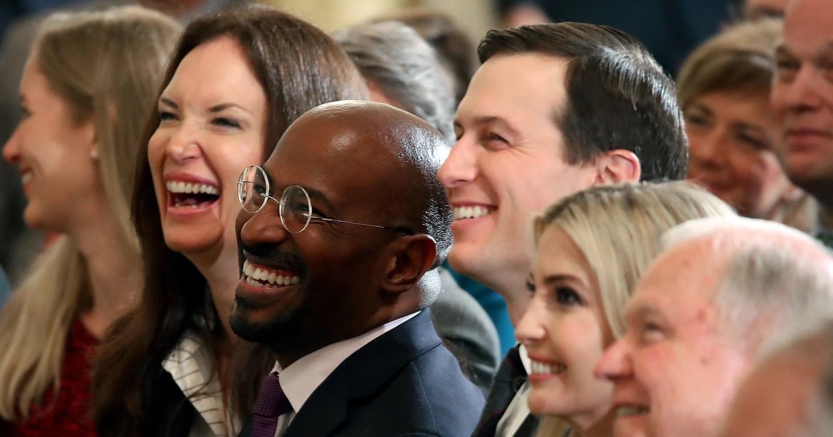 When Black activists were reminding us that Trump was a white supremacist who defended neo-Nazis who attacked allies when saying there were "fine people on both sides," Van Jones enjoyed being the token Black guy from the left hanging out with Jared Kushner and Ivanka Trump.