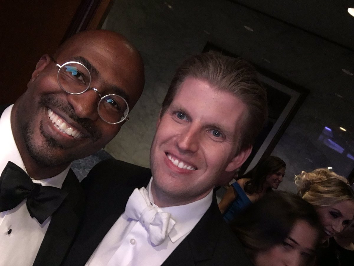 While Black organizers were calling out corruption in the White House, Van Jones was talking about how "presidental" Trump was at his first State of the Union...after talking about a "blacklash" in 2016 once Trump won.Meanwhile he was talking selfies with Eric Trump.