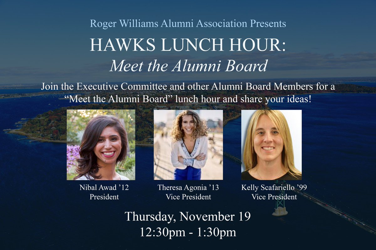 TheresaAgonia's tweet photo. Hey @RWUAlumni &amp; @myrwu students— come hang out with us! CC: @KScafariello @nibalawad https://t.co/U3dV3YDLZG