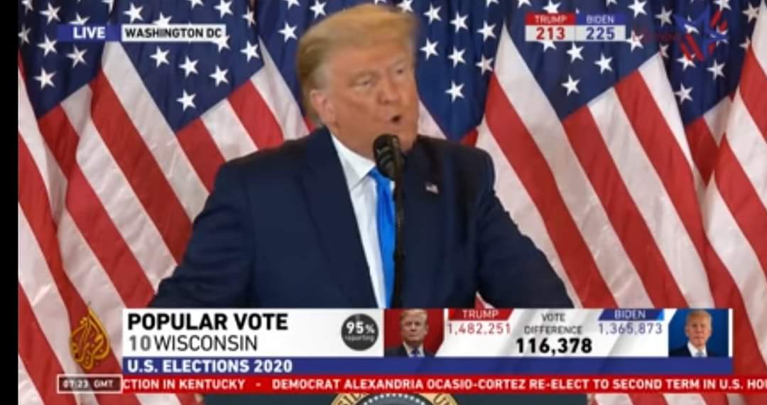 enenche1960's tweet photo. Lets calculate the American Wonders at Wisconsin vote count.
TUESDAY (AS AT 95% COUNT)
Biden:  1,365,873
Trump: 1,482,251
Total =  2,848,124
(Trump leading with 116,378)
Continue on Link:
https://t.co/8nKSplGiNk

@POTUS
@realDonaldTrump #MakeAmericaGreatAgain #AmericaDecides2020 https://t.co/iyrdeq2K1d