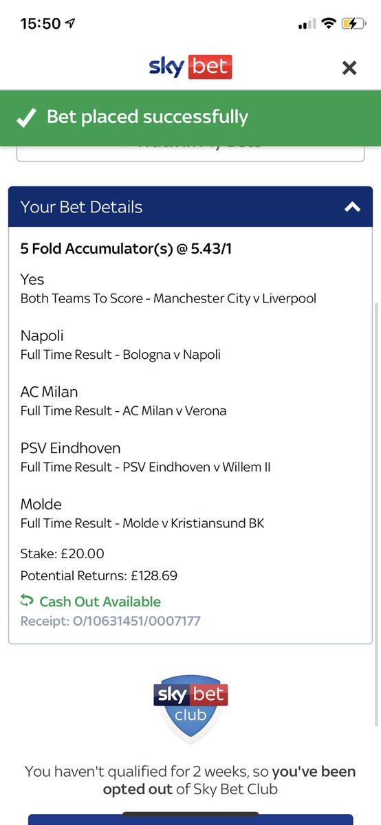 BasherOfBookies's tweet photo. Evening 5 fold https://t.co/KxgT5oZ6A7