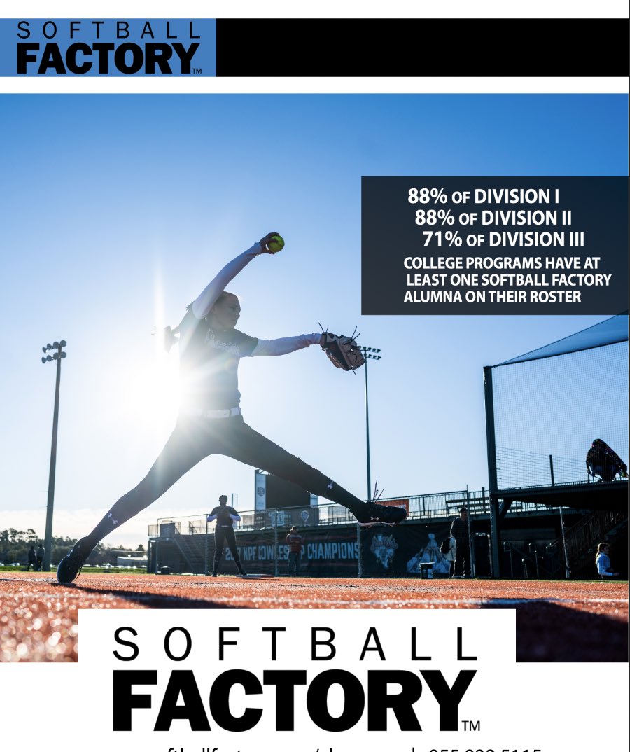 SoftballFactory's tweet photo. Are you next?
Link in bio to get started with us!
#playerdevelopment #collegesoftball #collegerecruiting #softball #softballprograms #softballplayer https://t.co/ilkJOo2sRg