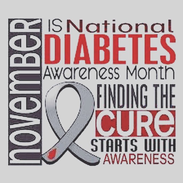 scophuds's tweet photo. #DiabetesAwarenessMonth 
November is diabetes awareness month. https://t.co/I4vwhSOHe2