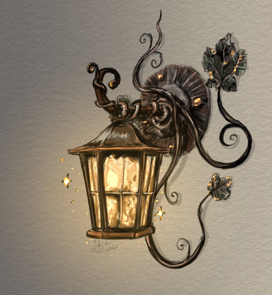 TheHighPaladin's tweet photo. Lamp art study! It uhm... Got a little out of hand, but I had a really good time with it and I love how it turned out! :D https://t.co/fNpV5DIwru