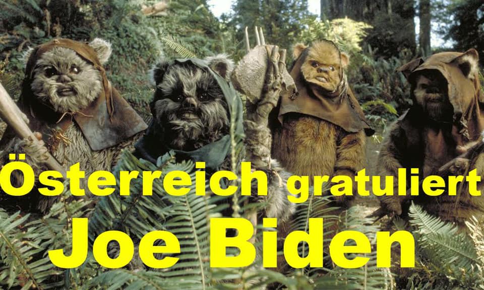 #TrumpOut #forestcity Congratulations from Austria <a href="/JoeBiden/">Joe Biden</a>
