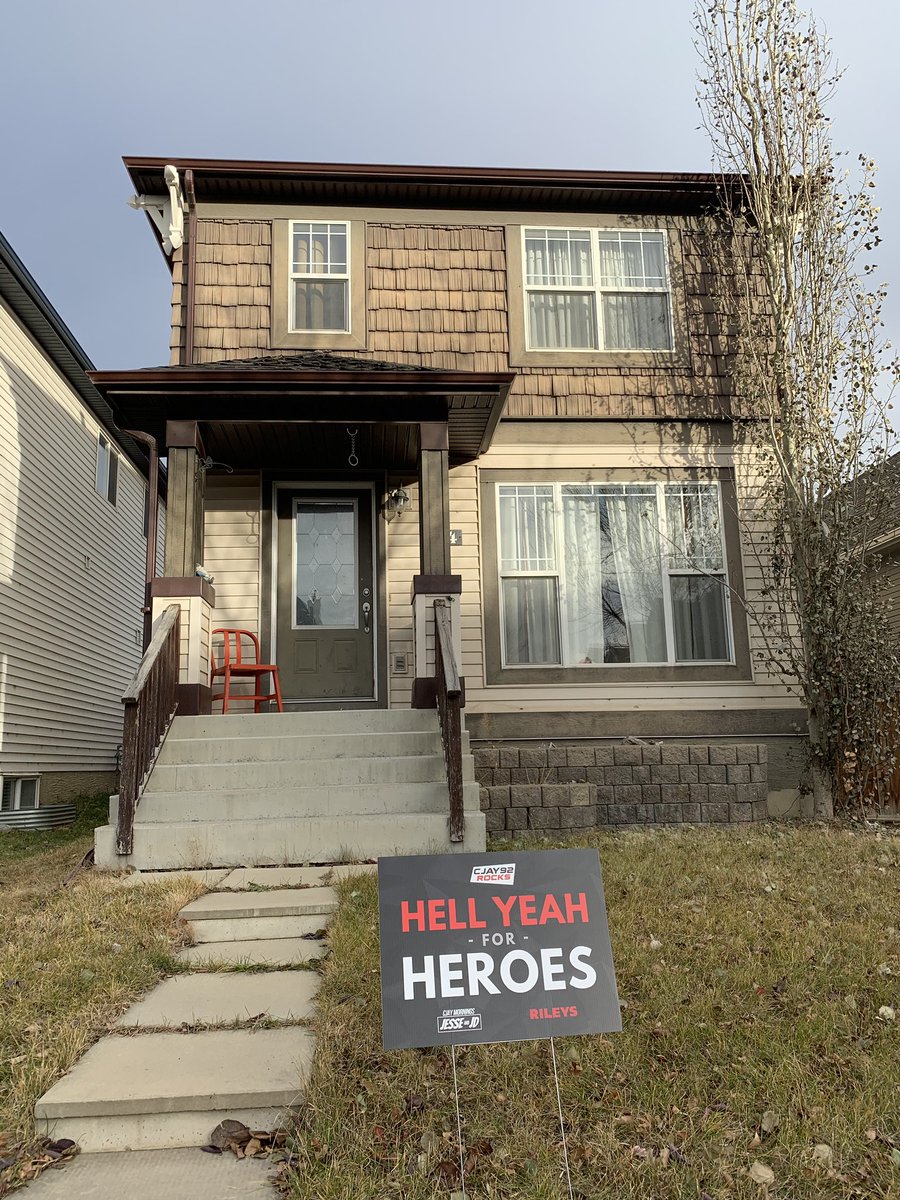 CJAY92's tweet photo. We are stopping by as many Military members houses in Calgary as we can to give em a Hell Yeah and a thank you.
We also come with a token of our appreciation from our friends at @trolley_5 !
Text ‘HERO’ to 92-92-92 to nominate.
@jessemodz and @JDfromCJAY #HellYeahForHeroes https://t.co/TDkYqecvEj