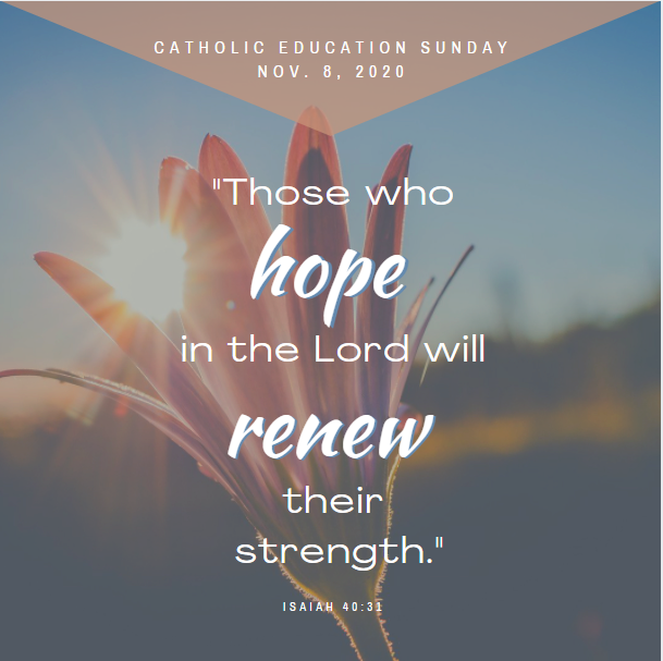 It’s Catholic Education Sunday! We are so grateful to be able to provide the blessing of publicly funded Catholic Education to the communities we serve. Share the good news of Catholic Education today and every day!

#CatholicEducationSunday #IBelieveInCatholicEd