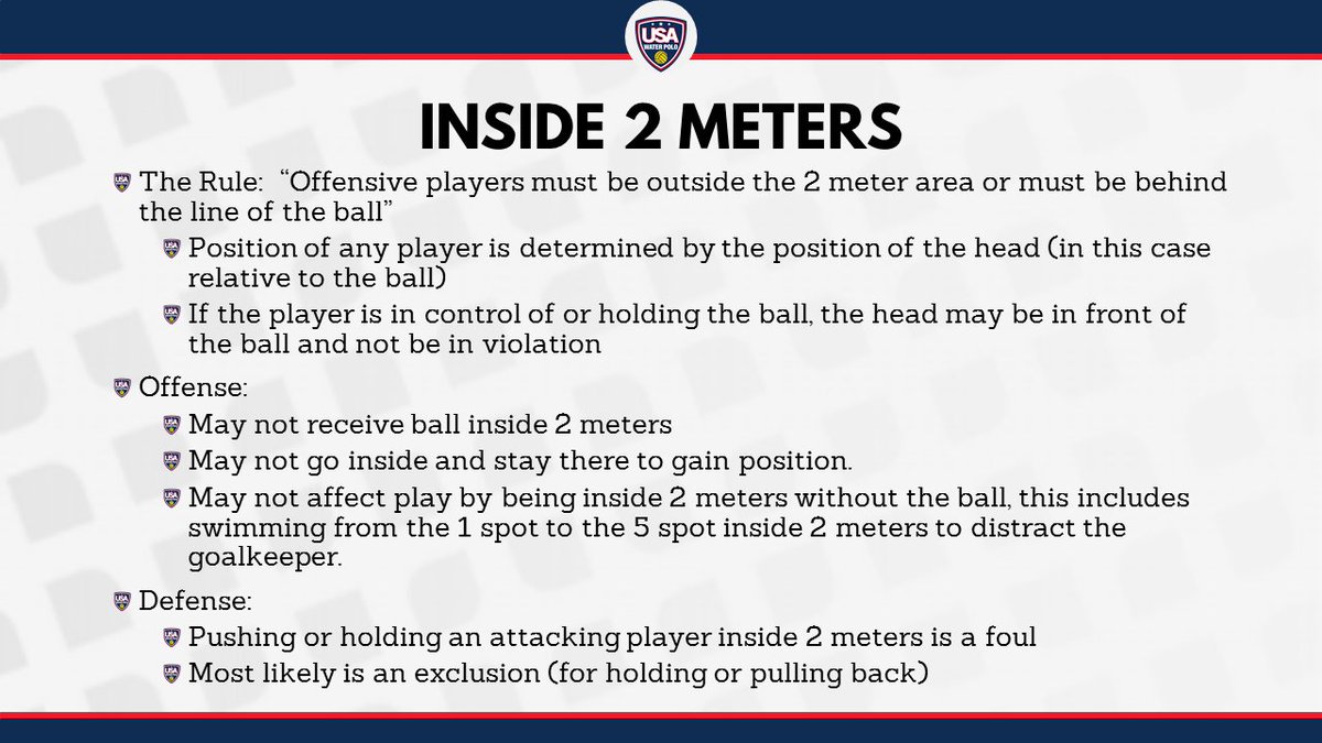 USAWPReferees's tweet photo. Inside 2 Meters - What to look for - @USAWP @USAWP_CoachesEd @usawpODP #USAWPRefereeDevelopment #USAWPRefereeEducation https://t.co/WI0YkZUBN9
