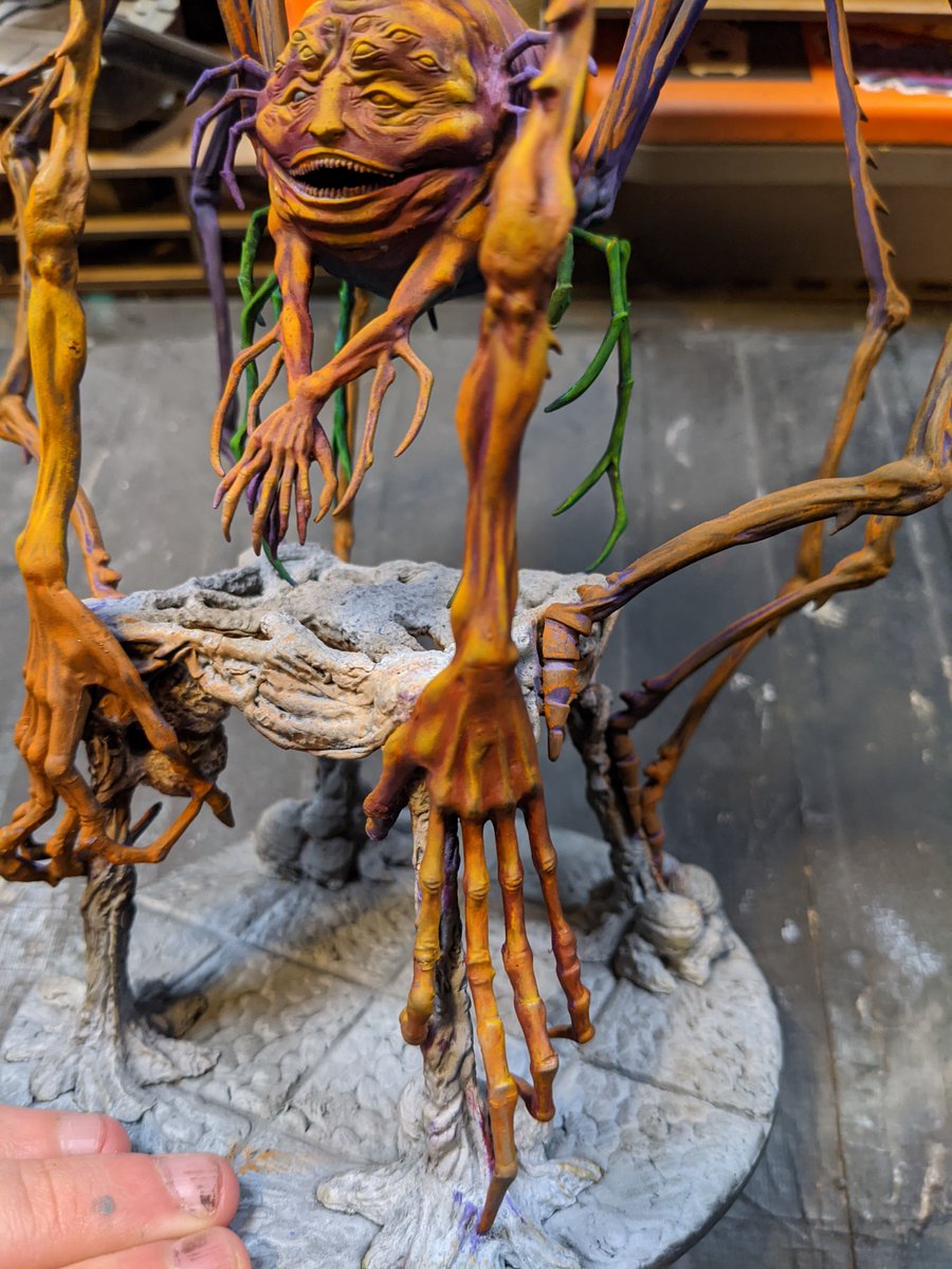 SteepTPainting's tweet photo. Saturday's WIP on Spidicules from Kingdom Death: Monster!! The legs are starting to look good! More work to do, but I am happy!!
#miniature #miniatures #kingdomdeath #kingdomdeathmonster #spidicules #wip #tabletopgames #tabletopstrategy #miniaturepainting #oils #oilpainting https://t.co/vhlHjVzwrt