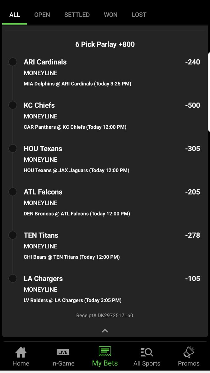 PaulRooby's tweet photo. Well my CFB Noon parlay for @LoudSportsPod was a no-go, but the evening games won big! Let's keep it going through Sunday with some of my Fab Five from this weeks episode:
BAL +1, ATL -4, MIN ML, TEN ML, BUF +3, HOU ML, LAC +1, AZ ML. Or check my ML parlay ⬇️ #GamblingTwitter https://t.co/X8dy17jFUU