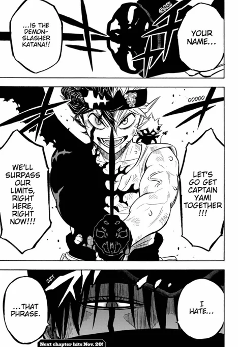 So it's Demon Slasher! it's Asta/Devil and Yami combo and most of Yami's spell ends with slash with the same kanji used in this page.  