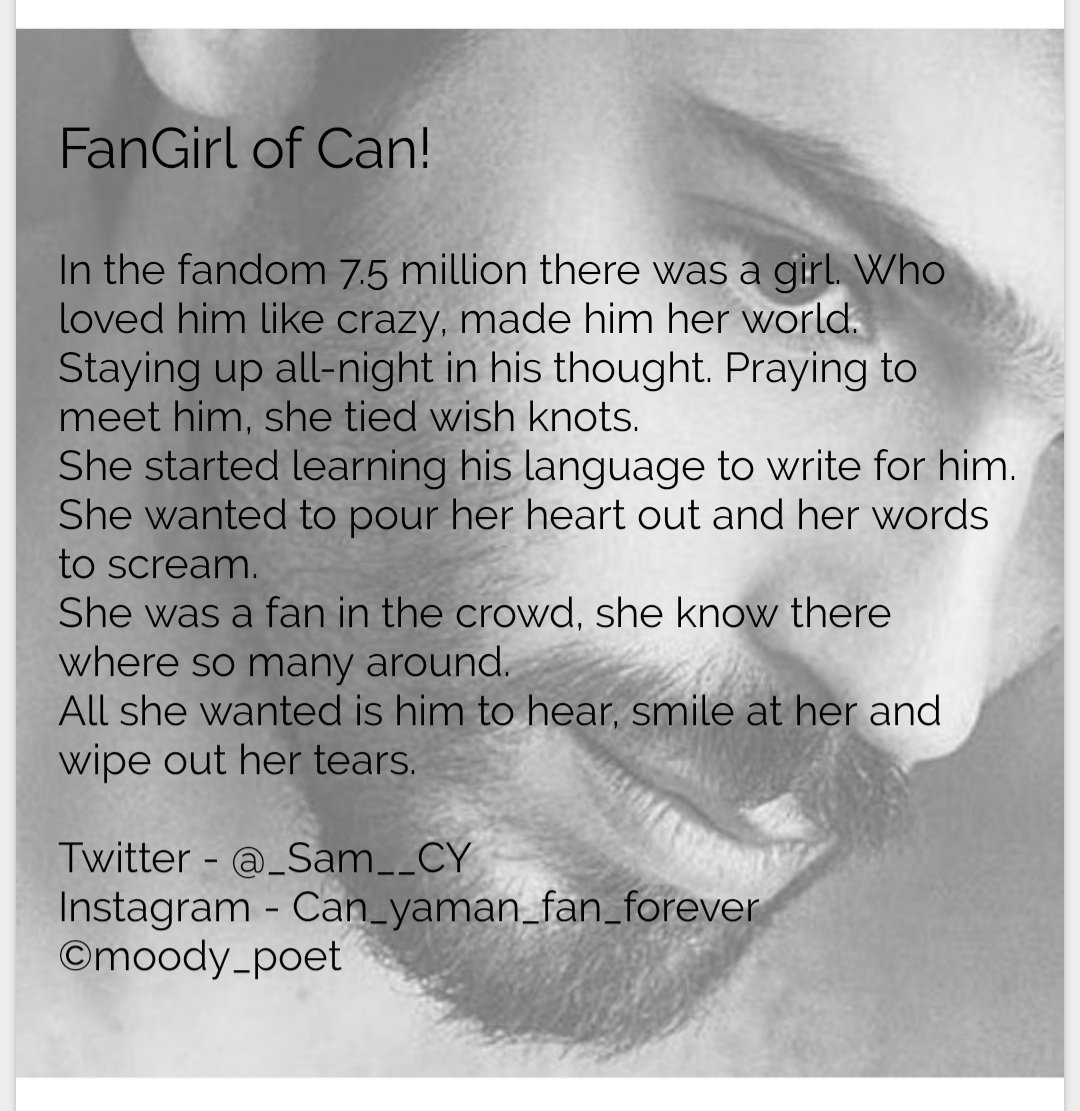 _Sam__CY's tweet photo. Here I am again writing my verses for you on your birthday @canyaman1989 
Fangirl of Can and Fell in love with Can Yaman, m sure many girls will relate with this. Guys please retweet and let this reach the man ❤🙏🏻🤲🏻
#Happy31stBirthdayCanYaman 
@stephanator_89 @canyamanunivers https://t.co/M2ME0OBnOA