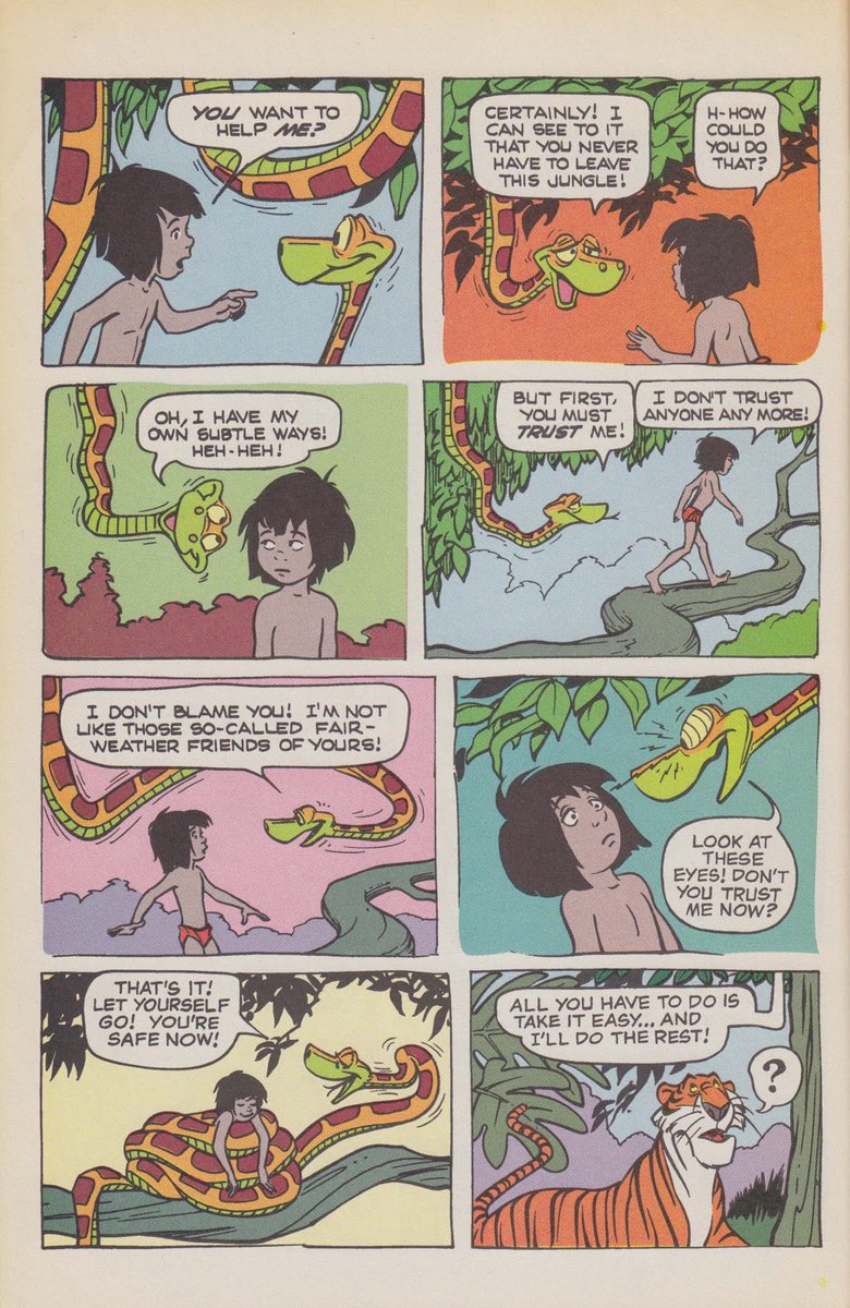 Tarolewd's tweet photo. The Jungle Book Comic - Kaa and Mowgli Second Encounter https://t.co/ZmMy4oj5Xd