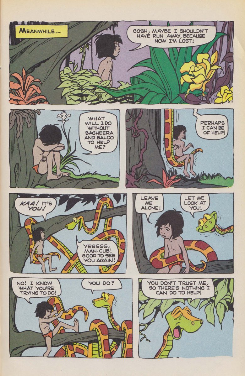 Tarolewd's tweet photo. The Jungle Book Comic - Kaa and Mowgli Second Encounter https://t.co/ZmMy4oj5Xd