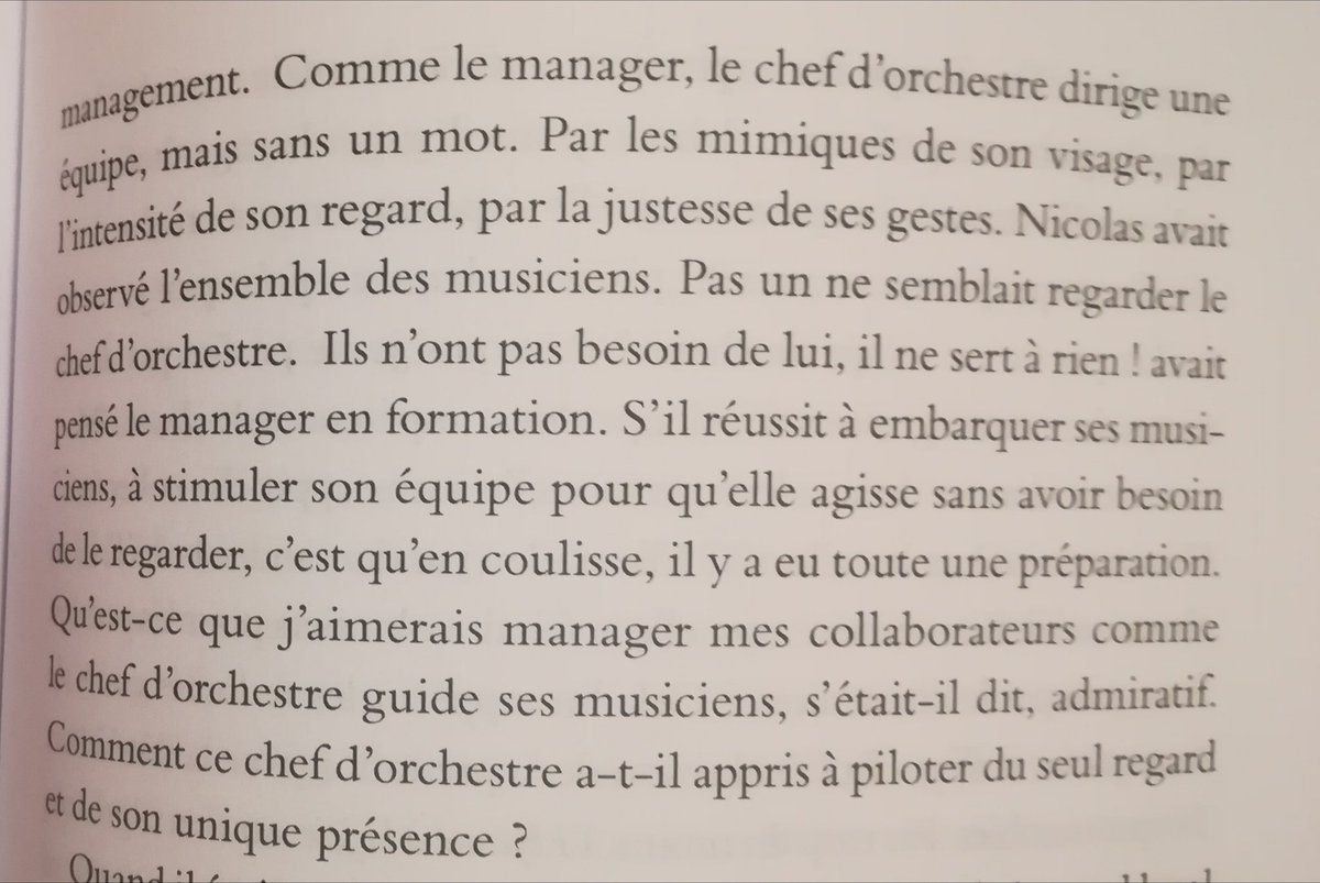 MChainotBatail's tweet photo. Au détour de la lecture de Y'a de l'éval sur la toise de @VincentPare2, voilà que remontent des souvenirs d' #AgiLeMans 2018 et de la keynote de @SamCouffignal.
Le parallèle entre #Leadership et chef d'orchestre est bien parlant. https://t.co/Co5Py1F67R