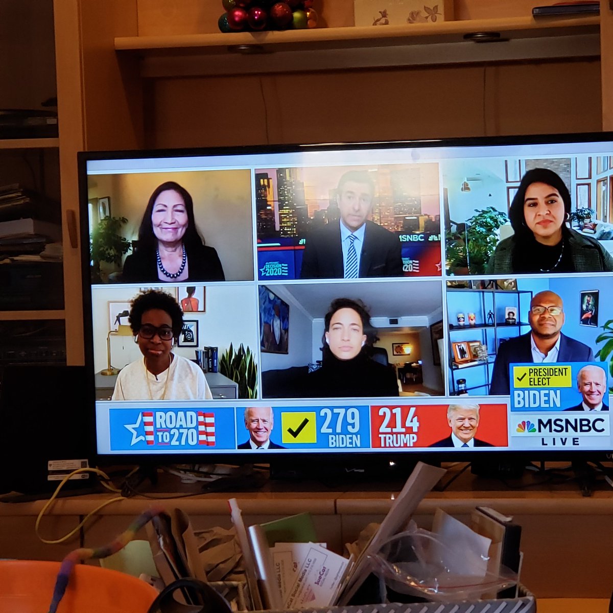 PghLesbian24's tweet photo. This is why #AMJoyShow is so important @DrJasonJohnson @emarvelous @paoramos @Deb4CongressNM @lorellapraeli framing the election results @amjoyshow Great job on this panel @AriMelber https://t.co/6gwDhgW8I4