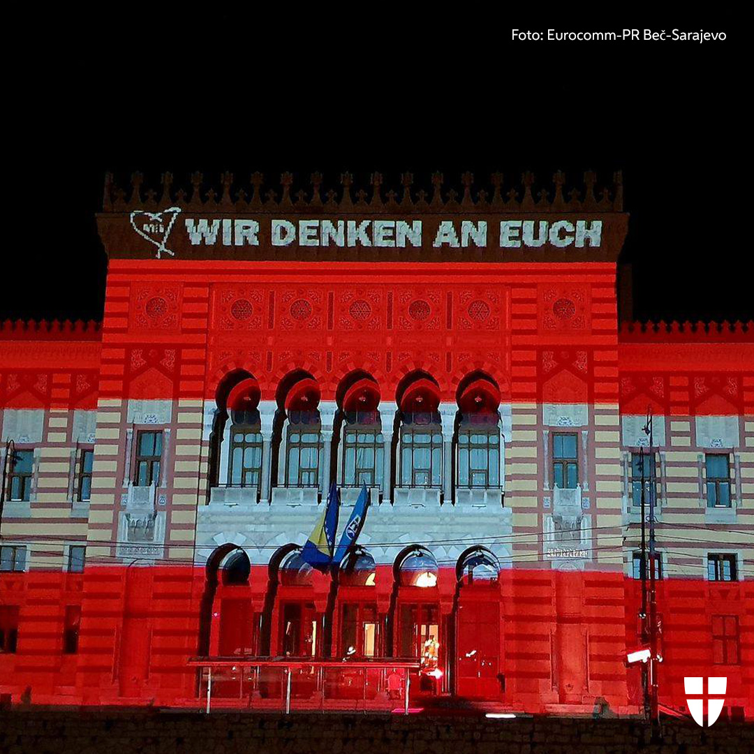 Stadt_Wien's tweet photo. Wir sagen "Danke!" an alle Städte in und außerhalb der EU für ihre Solidarität mit Wien. We say "thank you!" to all the cities in and outside the EU for their solidarity with Vienna. 

#TelAviv #Paris #London #Ljubljana #Prag #Budapest #Berlin #Warschau #Krakau #Zagreb ... https://t.co/EAw8fjiNoy