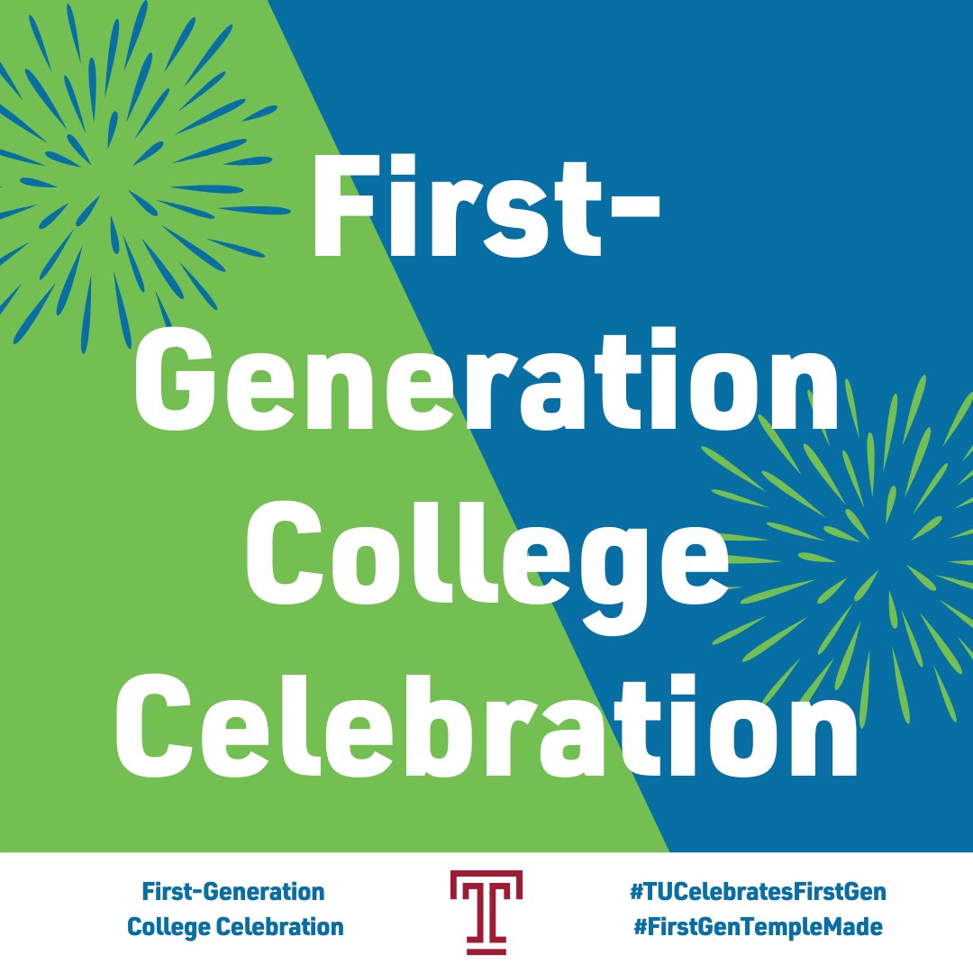 TempleSoc's tweet photo. Temple is celebrating our first-gen students as part of the national First-Generation College Celebration. Follow along as we share first-gen stories on social media this week. #CelebrateFirstGen #TUCelebratesFirstGen #FirstGenTempleMade @TempleFirst https://t.co/eyRzvnhd9R