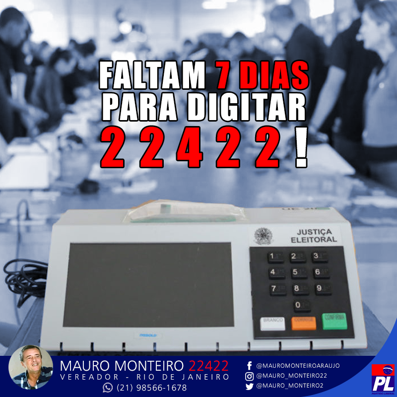 mauro_monteiro2's tweet photo. Falta UMA semana para digitar 22422!
CHEGOU A HORA DE ACREDITAR NA MUDANÇA!
#mauromonteiro #mauromonteiro22422 #mm22422 #eleicoes2020 #candidatoavereador #rj #riodejaneiro #zonaoesterj #zonasulrj #zonanorterj #zonaoeste #zonasul #zonanorte #associações https://t.co/bisDAkjFwa