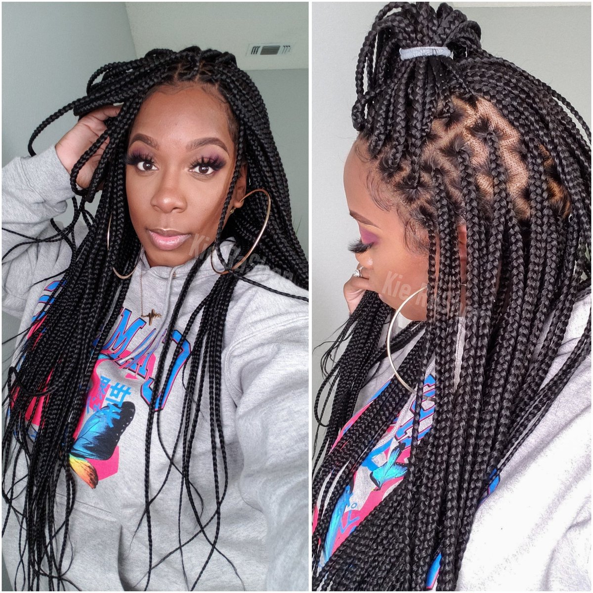 KeKeMousey84's tweet photo. YouTube video:  https://t.co/EXIWNdbm9p
Very realistic #fulllace #knotlessbraidedwig 😍 Ready to wear, preplucked hairline with bleached knots. Baby hair/adult swoops OPTIONAL, can choose 'none'. Can wear glueless. #neatandsleek #braidedwig https://t.co/IXjMjViW2s