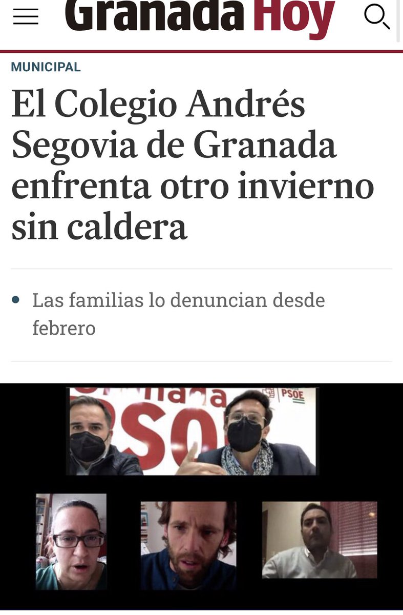 jacobocalvo's tweet photo. Nuevas medidas en #Granada para frenar el descontrol de la pandemia. Los colegios e institutos siguen abiertos. El CEIP Andrés Segovia lo hace sin calefacción y con las ventanas abiertas. @LuisSalvador sin mover ni un dedo. Desde @granadapsoe no pararemos. #sincalderanohaymanera https://t.co/fQSEChgGt0