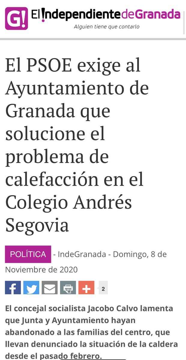 jacobocalvo's tweet photo. Nuevas medidas en #Granada para frenar el descontrol de la pandemia. Los colegios e institutos siguen abiertos. El CEIP Andrés Segovia lo hace sin calefacción y con las ventanas abiertas. @LuisSalvador sin mover ni un dedo. Desde @granadapsoe no pararemos. #sincalderanohaymanera https://t.co/fQSEChgGt0