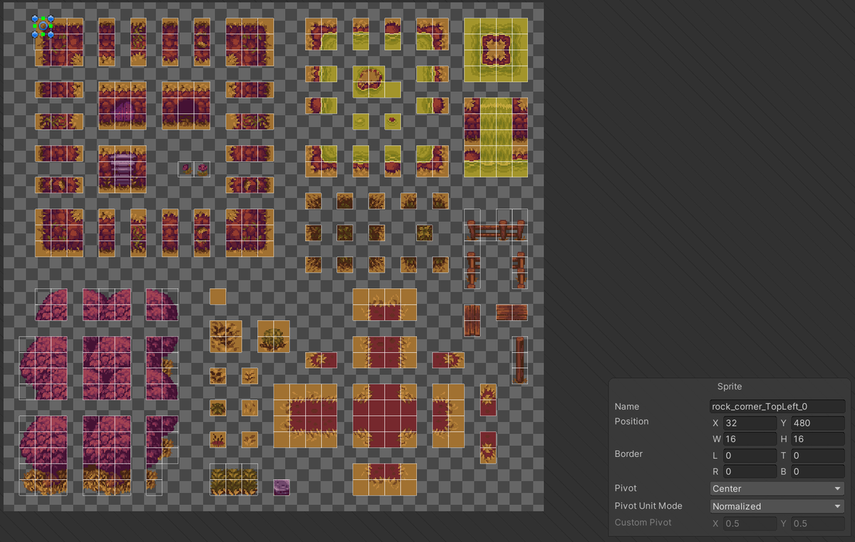 CorentinLaemle's tweet photo. Following @HortenseDev's example, i've just begun working on a lockdown project as well :D

First step : renaming the sprites i'll use for my environment. Hopefully i'll be able to begin working on rule tiles later tonight ! https://t.co/2laZWV9pr7