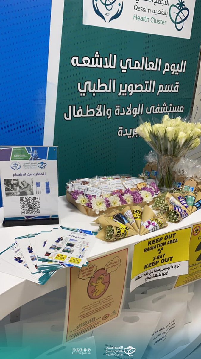 ClusterQassim's tweet photo. للتعريف بدور قسم الأشعة..
فعّل مستشفى الولادة والأطفال ببريدة #اليوم_العالمي_للأشعة تحت عنوان: أخصائيو الأشعة وفنيو الأشعة يدعمون المرضى خلال #كوفيد_19 .
وشهد المعرض التوضيح للزوار انواع الفحوصات الإشعاعية والتخصصات المرتبطة بقسم الأشعة ودورها في تشخيص الحالات المرضية . https://t.co/VCtnYLXWBX