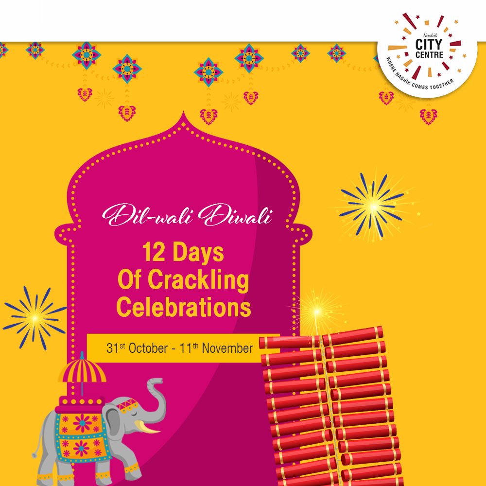 nasikcitycentre's tweet photo. Enjoy Dil-wali Diwali at City Centre Mall with assured gifts on purchase of Rs. 5,000.
*T&amp;C apply.  

#FeelSafeShopSafe #CityCentreMallNashikApp #safeshopping #ccmnashik #mallsinindia #unlock #safetymeasures #mallreopen #mallsafetymeasures  #Diwali2020 #DilwaliDiwali https://t.co/NZOn7EJcgM