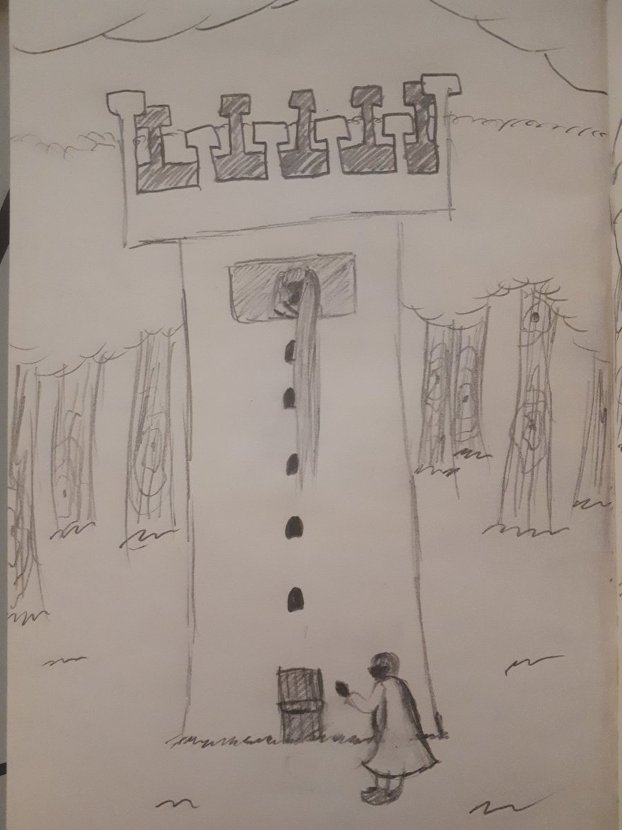 mysiatic's tweet photo. Day 7 of #NoTimeNovember late : tower (not my best draw) https://t.co/7JjkwUO4R2