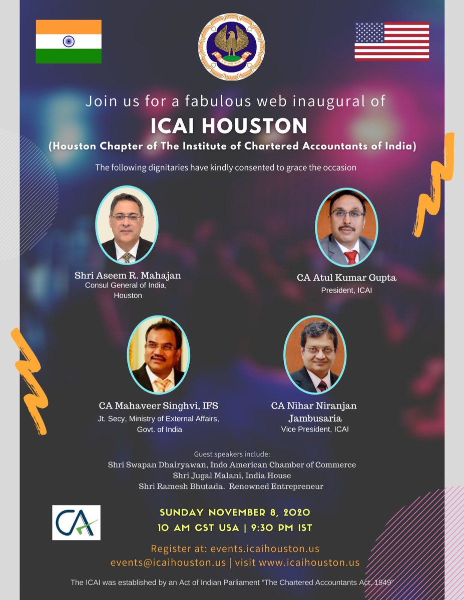 icaiusa's tweet photo. The web inaugural of @icaihouston chapter is live at https://t.co/4jXGb9CX8y #committedachievers #democraticpartnership #naturalallies @icaisfo @icaine_us @ChicagoIcai #sharedvalues @IndiainNewYork @CGISFO @HarshShringla @SandhuTaranjitS @IndianEmbassyUS @theicai @CGI_Atlanta https://t.co/b0rvaQNswi