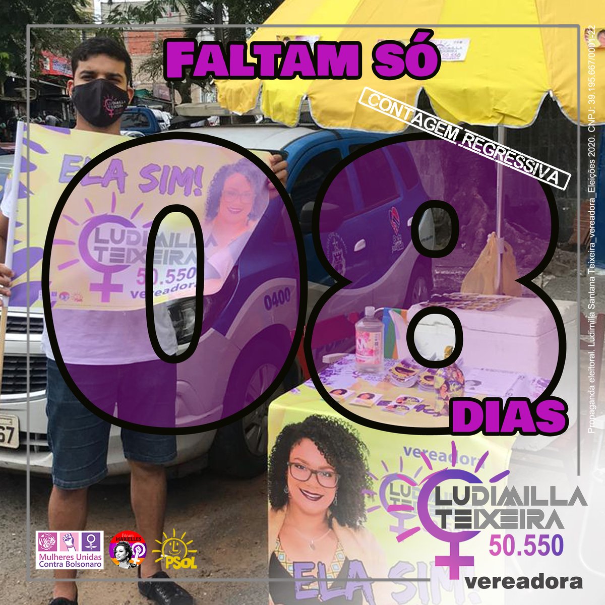 ludimillateixe's tweet photo. OITO! OITO! OITOOOO!
#ElaSim #EleNão #LudimillaVereadora #LuTe #Ludimilla50550 #Vote50550 https://t.co/M09cnYVHLP