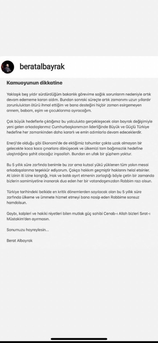 #beratalbayrakistifa #BeratAlbayrakİstifa