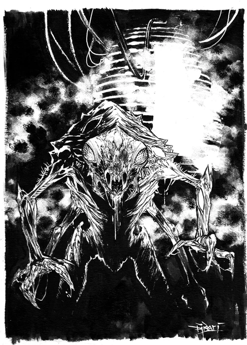 The Fly/Lovecraft Abominations 
Both drawn on watercolor paper. 