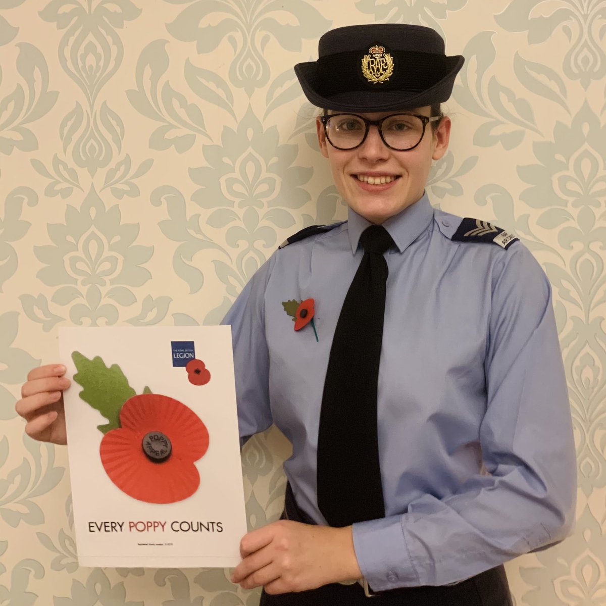 I have taken part in a remembrance parade every year since I was 7 years old. So to stand on my door step this morning was quite surreal, nevertheless we will remember them.
<a href="/aircadets/">RAF Air Cadets</a> @2WWAirCadets <a href="/WandWAirCadets/">Wales & West Region</a> <a href="/2247Hawarden/">Hawarden Air Cadets</a> 
#EveryPoppyCounts #LestWeForget #RemembranceSunday