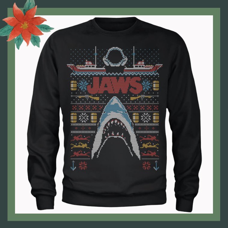 HainaultBargain's tweet photo. This fairisle Christmas jumper packs a hell of a bite!! Price: £24.99. Buy here ➡️ https://t.co/67z8b3vVJu #christmasjumper #christmas2020 #christmasiscoming #jawsfans #jawsmovie #sharklover #christmasjumperday #sharkgifts #onlineshopping https://t.co/2xndDXIwe6