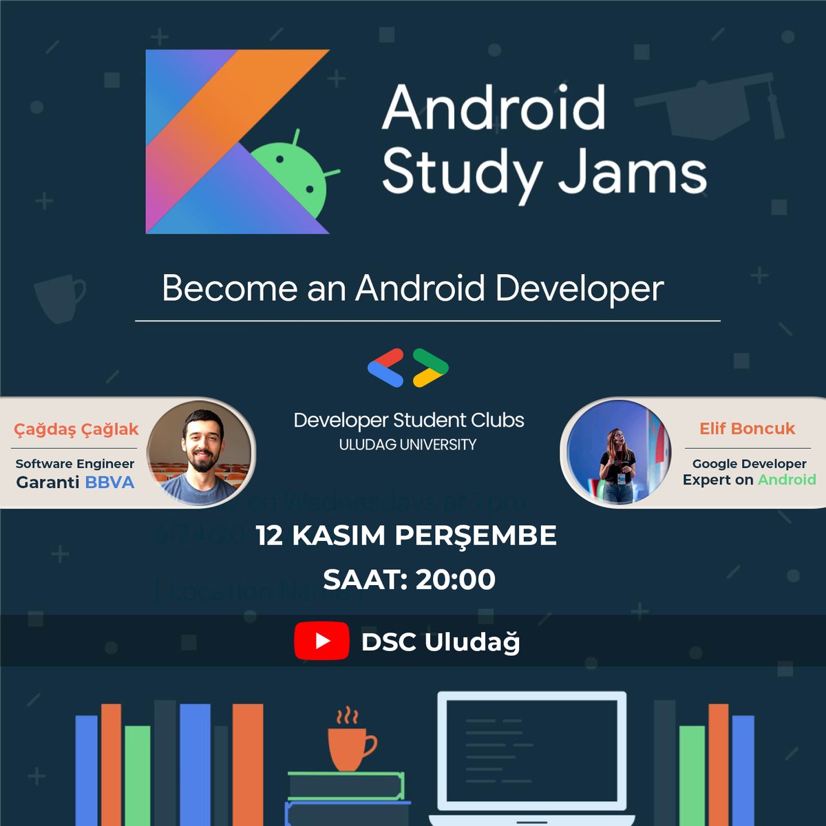 Herkese merhabalaar🤗
Android Study Jam ile karşınızdayız.🤩🤩