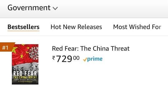 BloomsburyIndia's tweet photo. #RedFear is ranked #1 on Amazon. Go on and grab a copy of this hot new release which catalogues, evaluates and infers the consequences of the political and military confrontations between India and China from the 15th to the 21st century.
https://t.co/RKfYH2lHPG
@KashmirStory https://t.co/ludPX5wS6C
