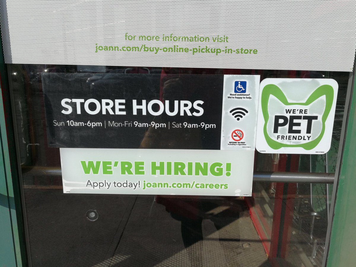IamButterface's tweet photo. We were left in the car lest we cause @JoAnn_Stores to change their pet policy. #WhoUs? https://t.co/P3D5wVAVam