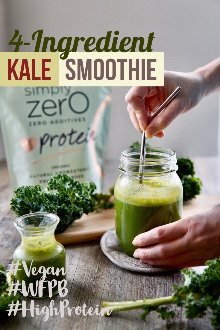 4-ingredient kale green smoothie recipe: simplyzerofoods.com/4-ingredient-k…