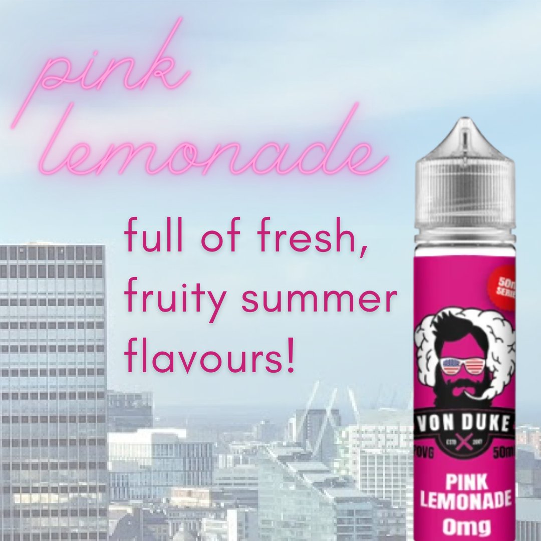 Sweet pink raspberries over lemonade. Not just for summertime. A classic flavour to always keep in stock.

£4.99 per bottle, we've got you covered.

#eliquid #vape #vaper #vapeuk #vapedeals #shortfill #quitsmoking #cloudchaser #vondukevapes #vondukeliquids