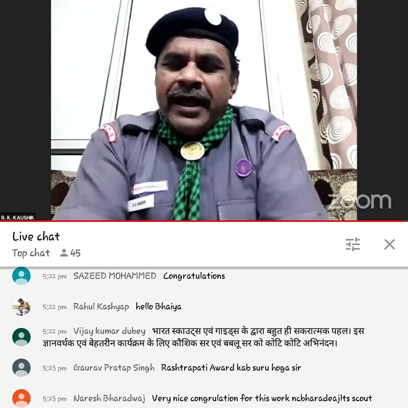 SaloKujur's tweet photo. BSG NEWS INAUGURAL CEREMONY 
Dt-08/11/2020
Live on YouTube 
Every Sunday at 5.00pm
The first episode of Bharat Scouts and Guides news and it's inaugural session...
#bsgIndia
#OSBSG
#worldscouting
#mopindia
#fitindia
#happyscouting https://t.co/PbAHe7IUEo