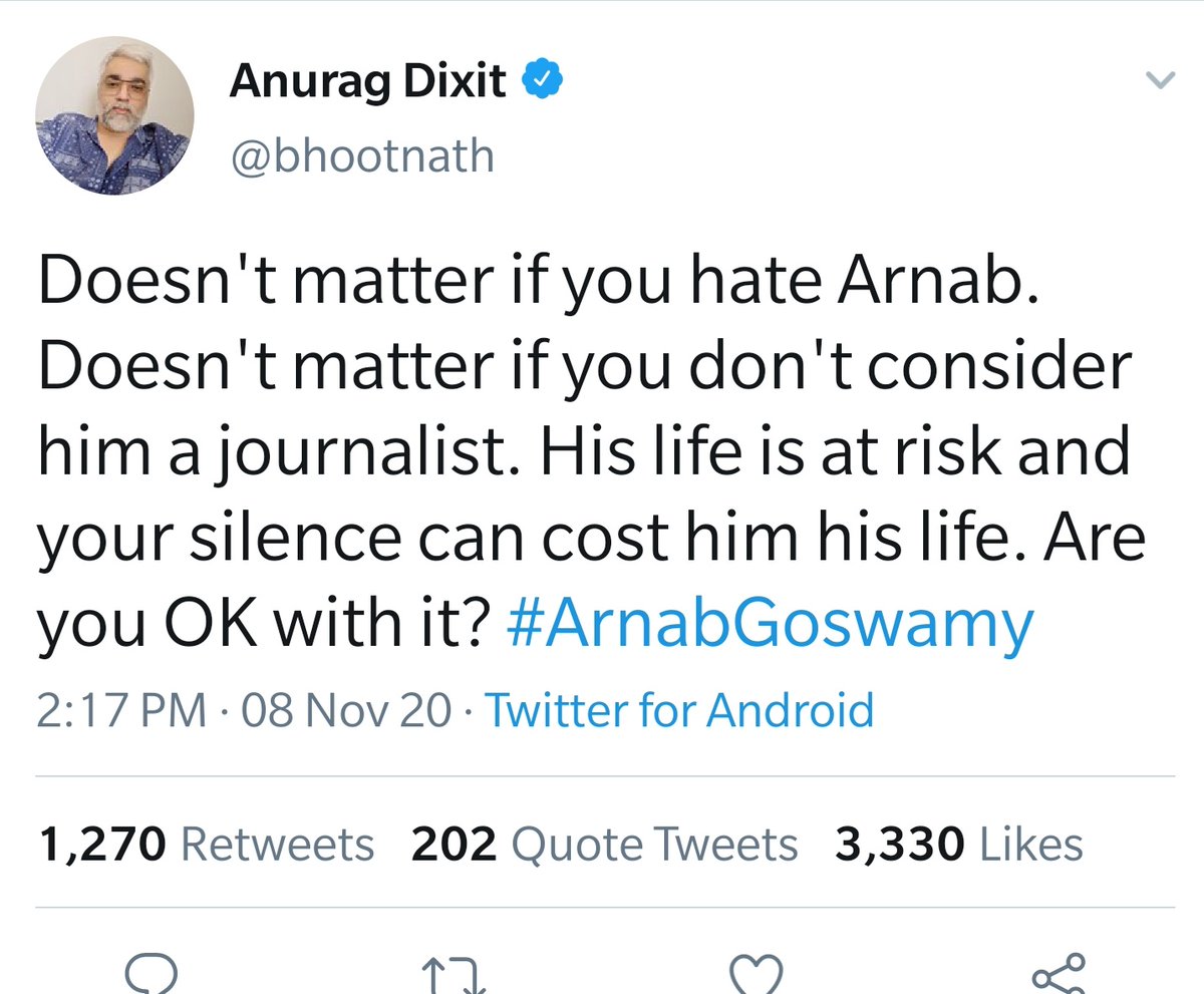 Aww! Arnab's life is at risk?
The same guy was willing to contribute to people wbo gets Umar Khalid 'dead or Alive' https://t.co/BxeJWerfOj