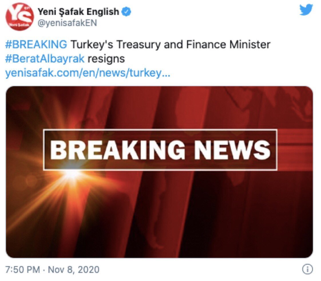 darkwebhaber's tweet photo. Yeni Şafak English, Berat Albayrak'in istifa haberini sildi. https://t.co/BQN7WUXNYk