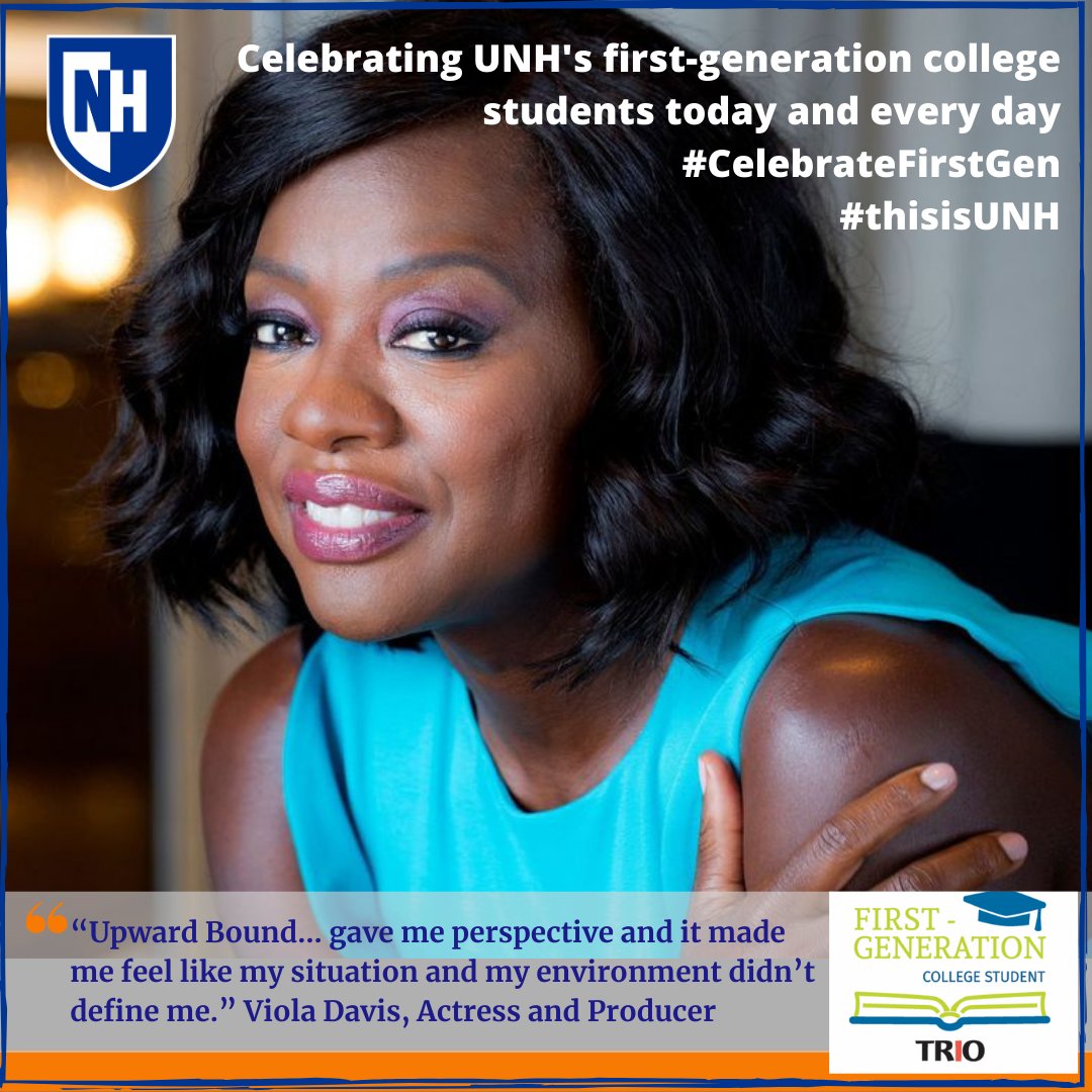 CFARUNH's tweet photo. Did you know @violadavis was the first in her family to go to college? #CelebrateFirstGen #TRIOworks https://t.co/FH6WgctjXy