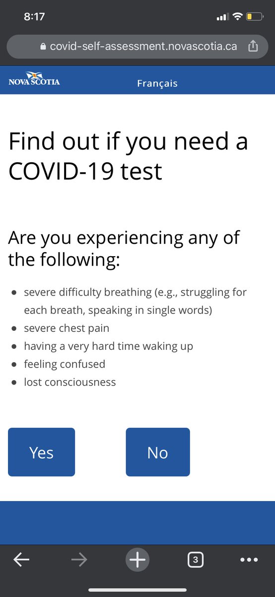 Then I called 811 to ask some questions and the nurse asked for my symptoms. She said she’d never heard of the confusion thing and didn’t know where I’d read that. I told her it was on the online assessment and she didn’t believe me. (3/8)