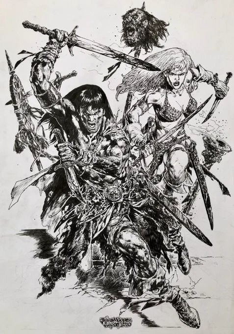 Conan and Red Sonja by Julius Gopez 