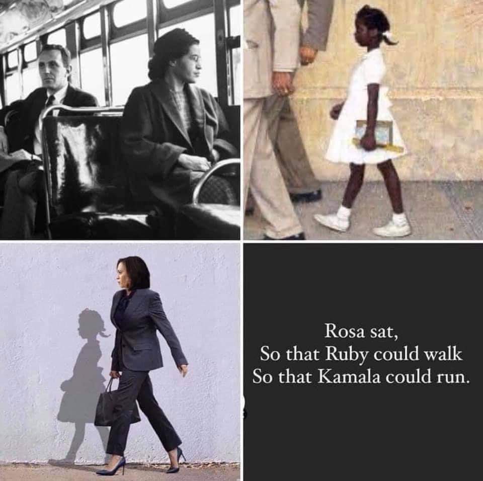 For women of colour, and for all women ~ Lets keep working.  <a href="/KamalaHarris/">Kamala Harris</a> ran and now you will fly.